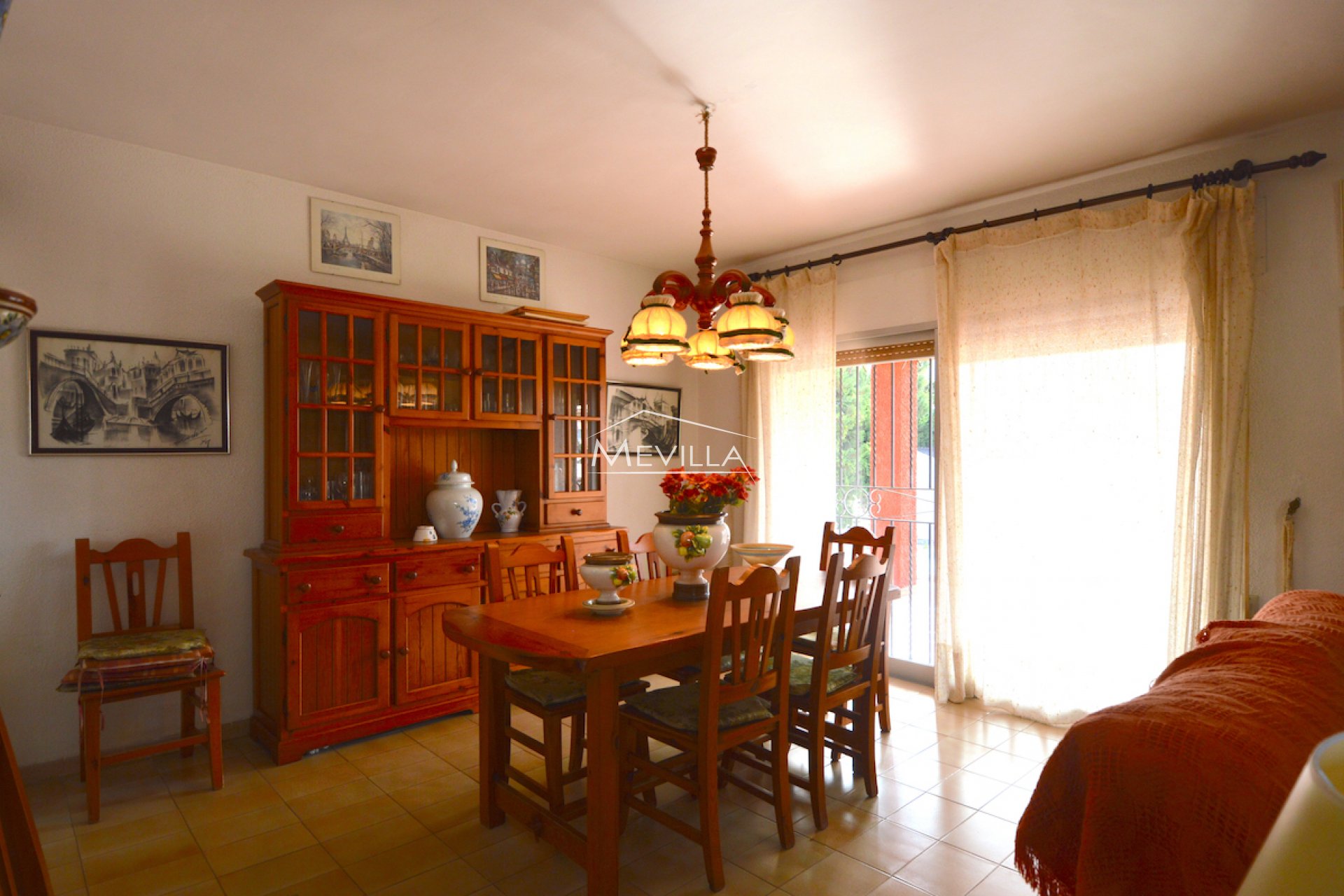 The dining area